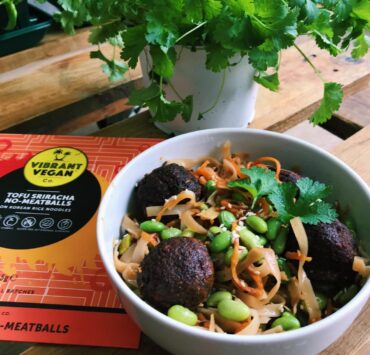 vegan meatballs by ready meal delivery company vibrant vegan