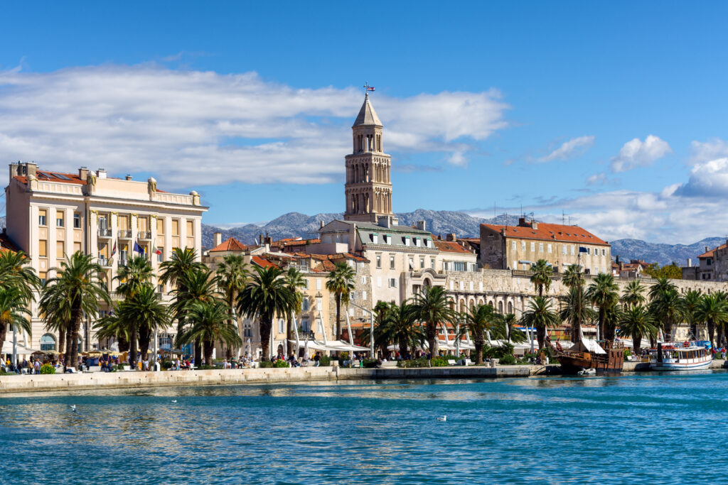 a view of split from the water in croatia