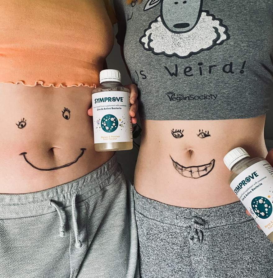 vegan sisters trying out gut friendly bacteria drink for symprove review
