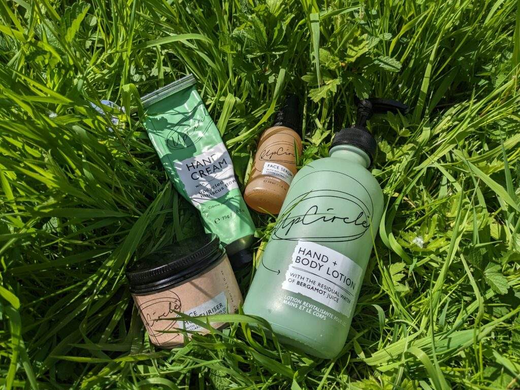 Beauty products in the long grass